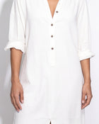 Robe longue boutonnée, épaules tombantes — Sorellea