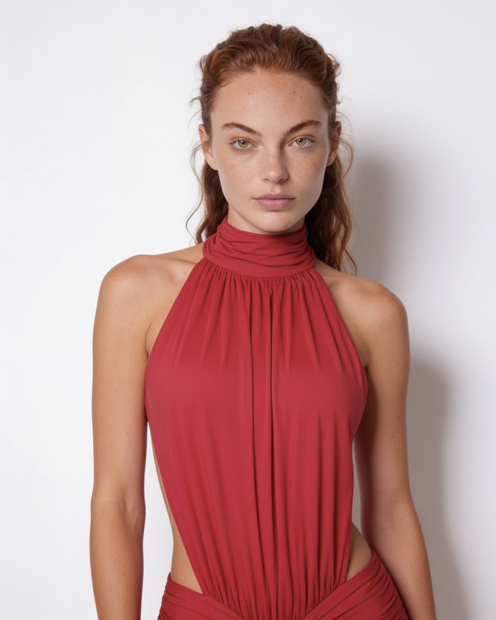 Robe longue sirène dos-nu à découpes — Sorellea