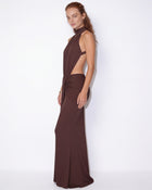 Robe longue sirène dos-nu à découpes — Sorellea