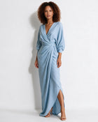Robe longue portefeuille à nœud torsadé — Sorellea