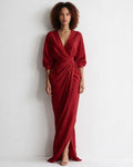 Robe longue portefeuille à nœud torsadé — Sorellea