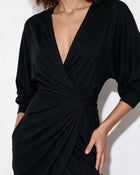 Robe longue portefeuille à nœud torsadé — Sorellea