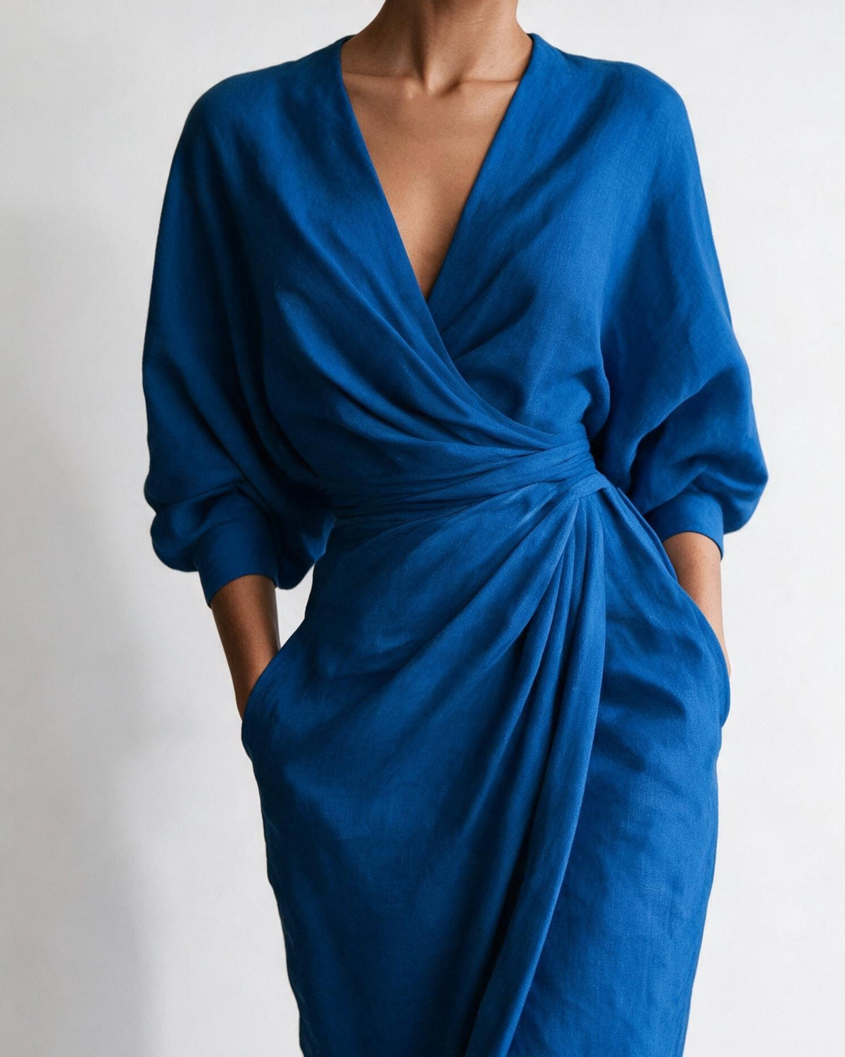 Robe longue portefeuille à nœud torsadé — Sorellea