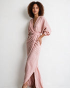 Robe longue portefeuille à nœud torsadé — Sorellea