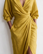 Robe longue portefeuille à nœud torsadé — Sorellea