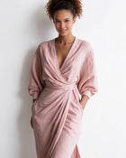 Robe longue portefeuille à nœud torsadé — Sorellea