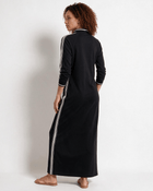 Robe longue polo en coton à bandes contrastées — Sorellea