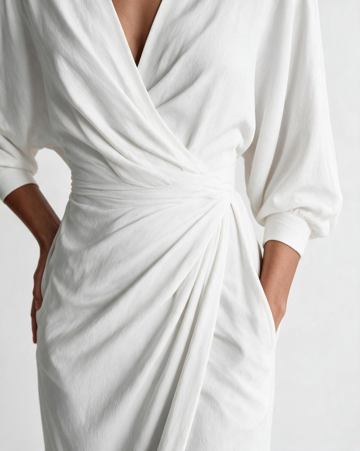 Robe longue portefeuille à nœud torsadé — Sorellea