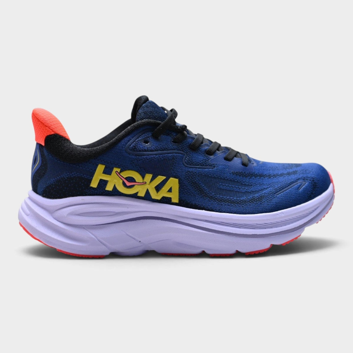 Chaussures de running Hoka Clifton 10 femme - Bleu marine / Corail
