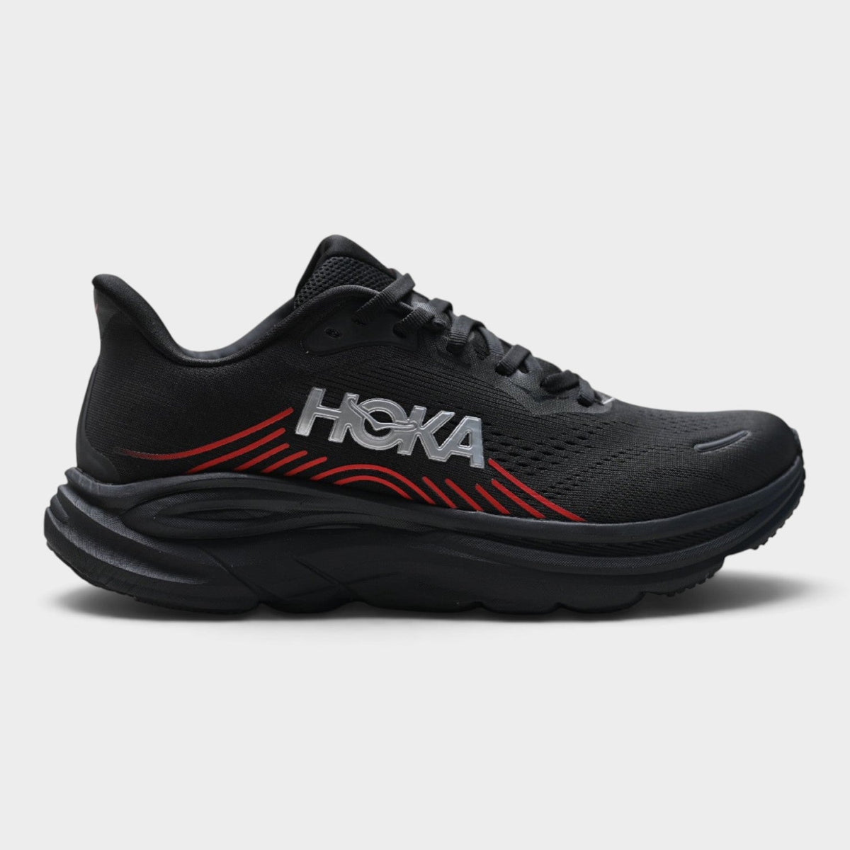Chaussures de running Hoka Clifton 11 homme - Noir / Rouge