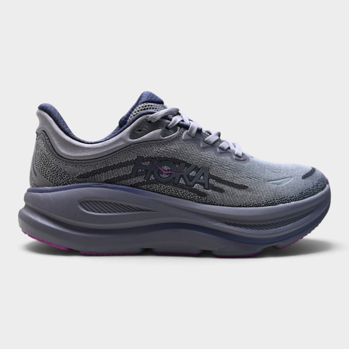Chaussures de running Hoka Bondi 9 femme - Gris / Bleu marine
