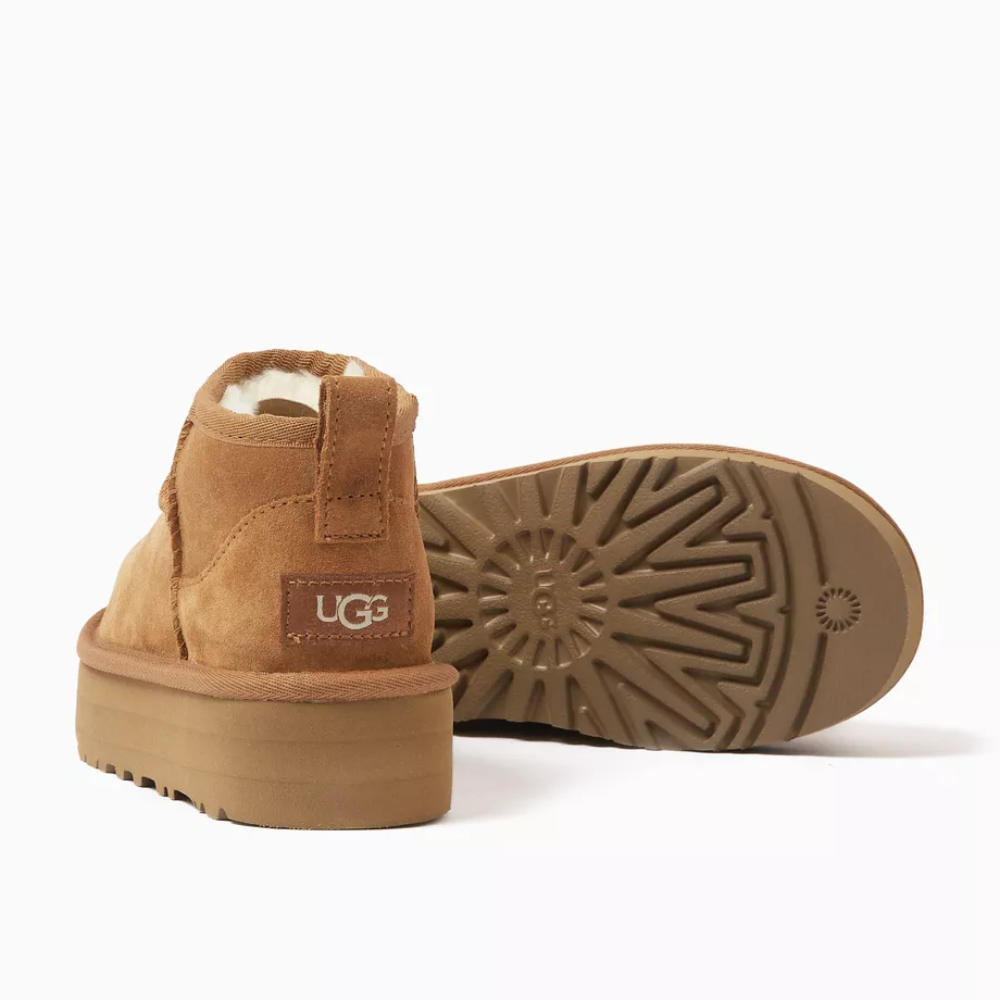 Bottines UGG Classic Ultra Mini châtaigne femme