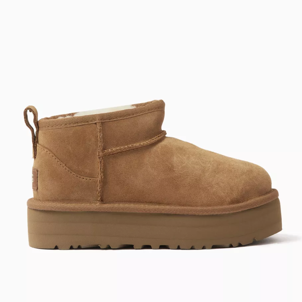 Bottines UGG Classic Ultra Mini châtaigne femme - Châtaigne