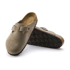 Birkenstock Boston Beige – semelle extérieure crantée et talon en liège | Sorellea