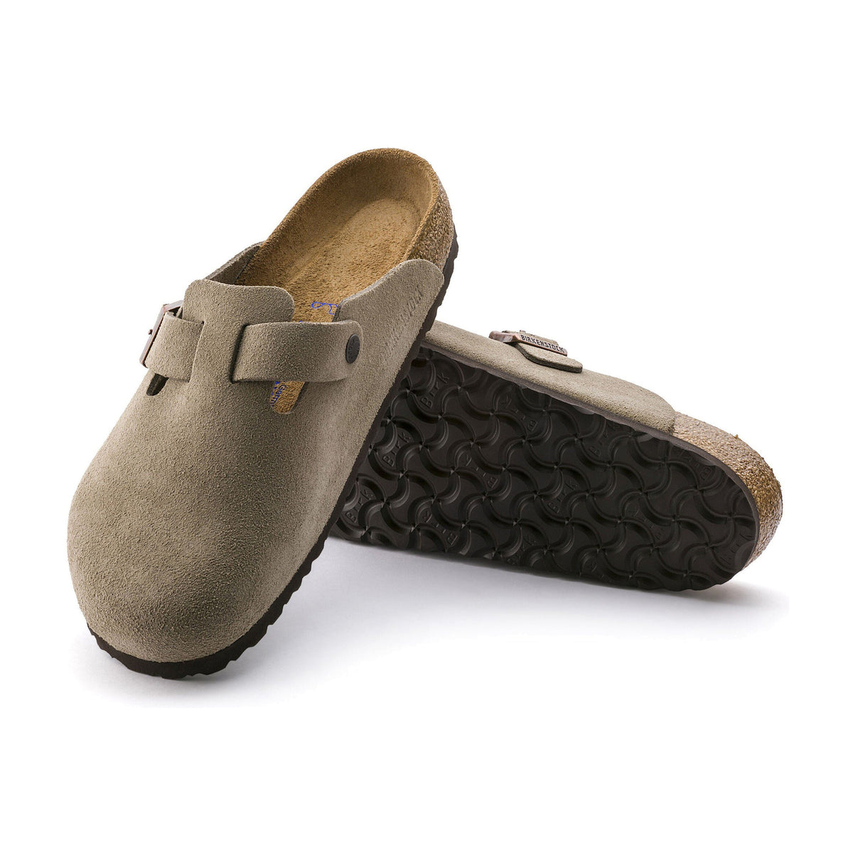 Birkenstock Boston Beige – semelle extérieure crantée et talon en liège | Sorellea